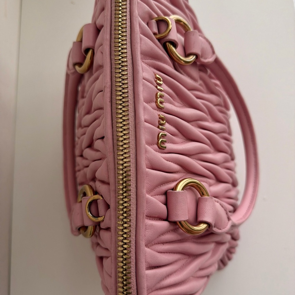 Authentic Miu Miu Matelasse Two-way Satchel Crossbody Handbag - Picture 7 of 16